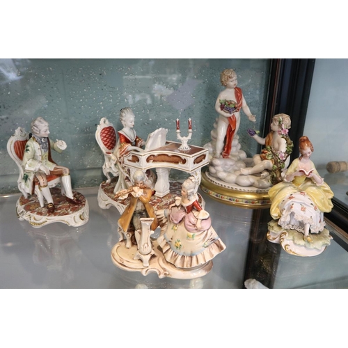 127 - Collection of figurines to include Capodimonte