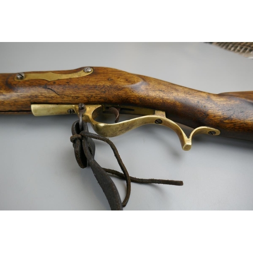 131 - Working replica baker rifle (smooth bore) with bayonet - Licence required(UK buyer only)