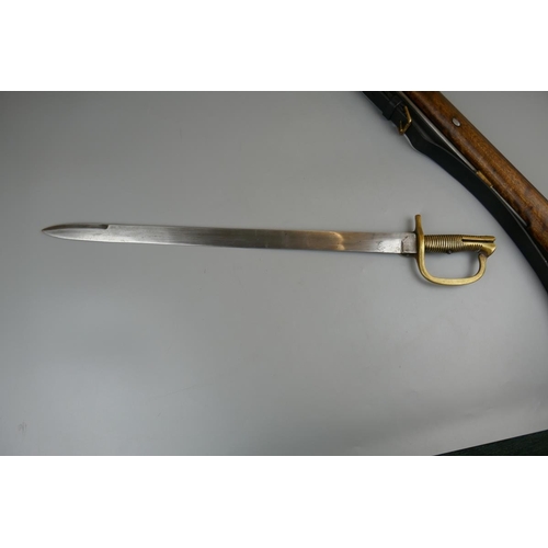 131 - Working replica baker rifle (smooth bore) with bayonet - Licence required(UK buyer only)