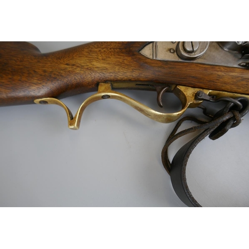 131 - Working replica baker rifle (smooth bore) with bayonet - Licence required(UK buyer only)