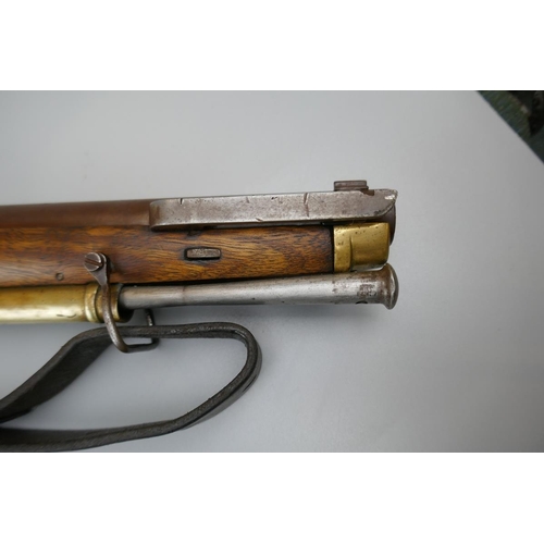 131 - Working replica baker rifle (smooth bore) with bayonet - Licence required(UK buyer only)