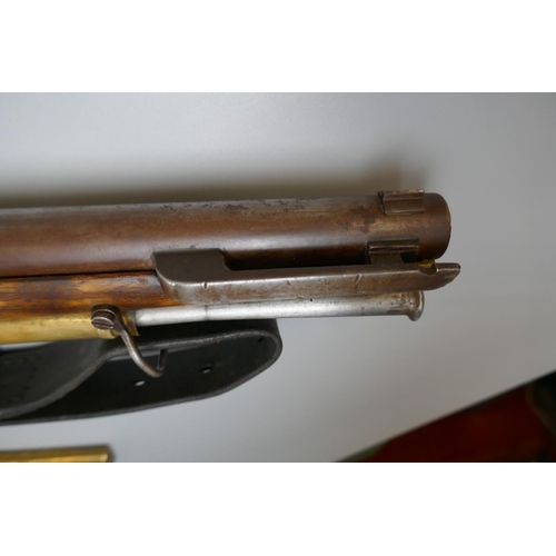 131 - Working replica baker rifle (smooth bore) with bayonet - Licence required(UK buyer only)