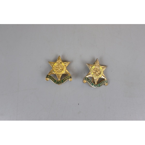 134 - Burma star shield badges and ephemera