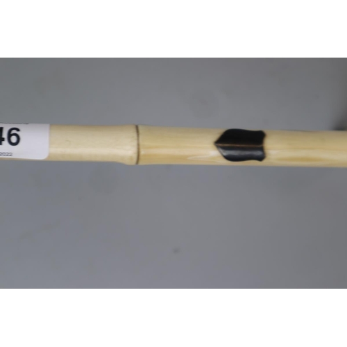 146 - Bone walking cane with bamboo effect