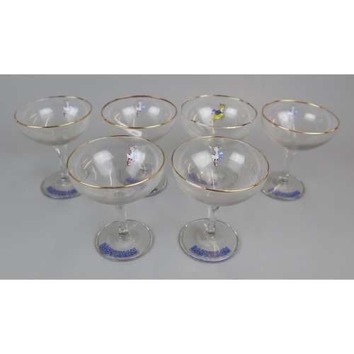 154 - Set of 6 Babycham glasses