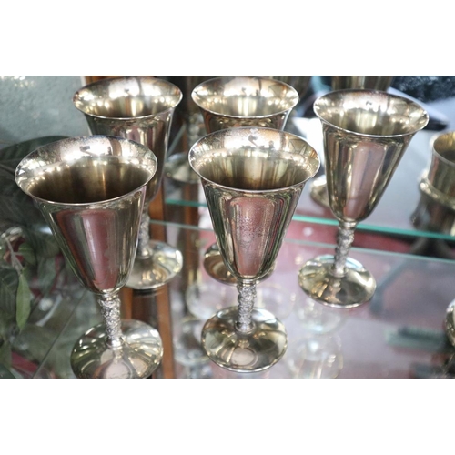 155 - Collection of silver plate goblets