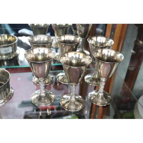 155 - Collection of silver plate goblets