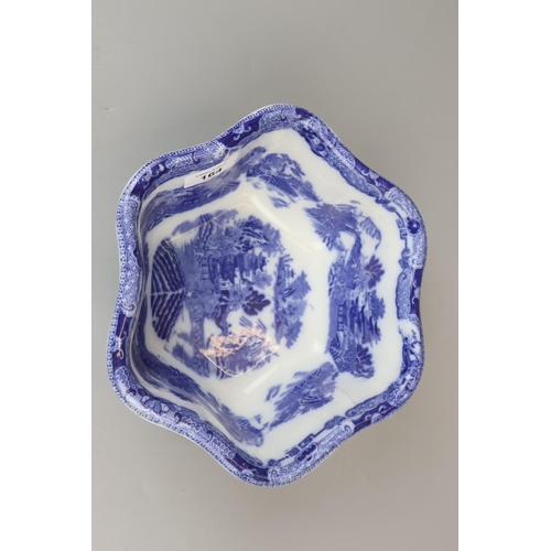 164 - Collection of antique blue and white china