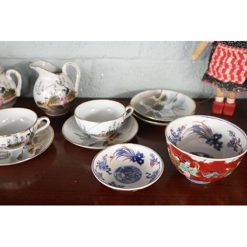 166 - Collectables to include Chinese bowls, tea service etc