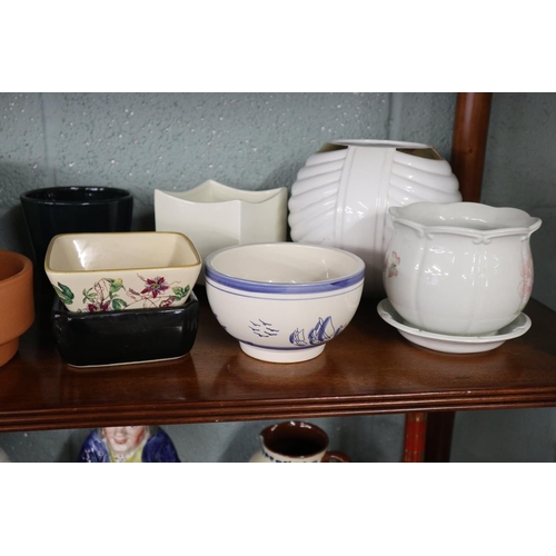 172 - Collection of ceramic plant pots