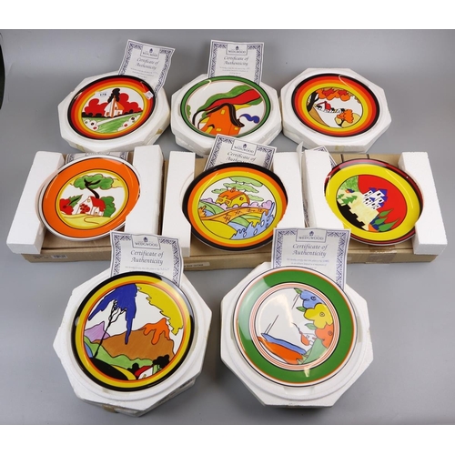 178 - The world of Clarice Cliff set of 8 plates by Wedgewood