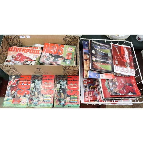 191 - Approximately 150 Liverpool FC programs and annuals from early 1990's