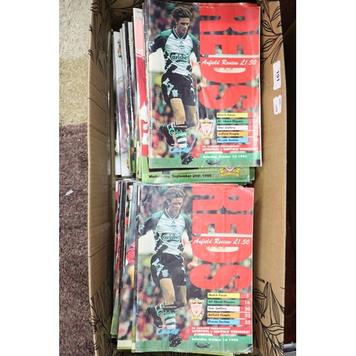 191 - Approximately 150 Liverpool FC programs and annuals from early 1990's