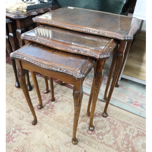 200 - Nest of 3 mahogany tables