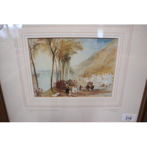 218 - Set of 4 prints by J W M Turner