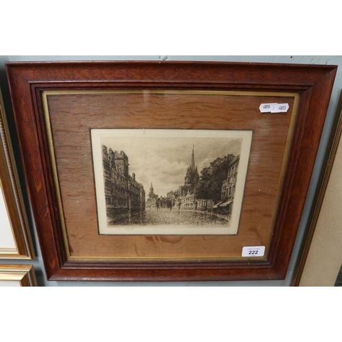 222 - Signed etching - The High Oxford