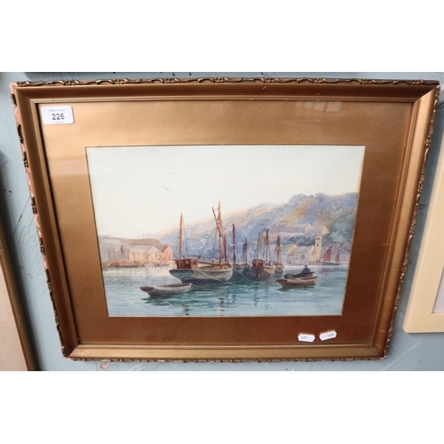 226 - Watercolour H Callen Looe Harbour