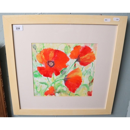 228 - Poppies on Acrylic by Giuliano Ponzi