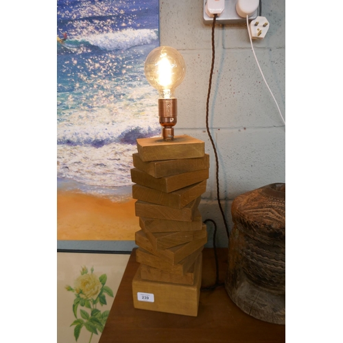 239 - Oak lamp