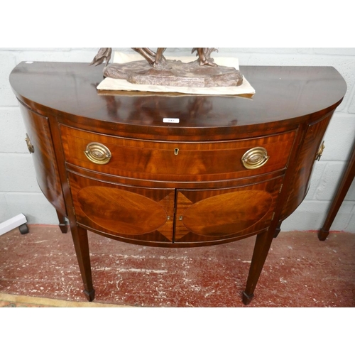 247 - Mahogany inlaid demi-lune sideboard