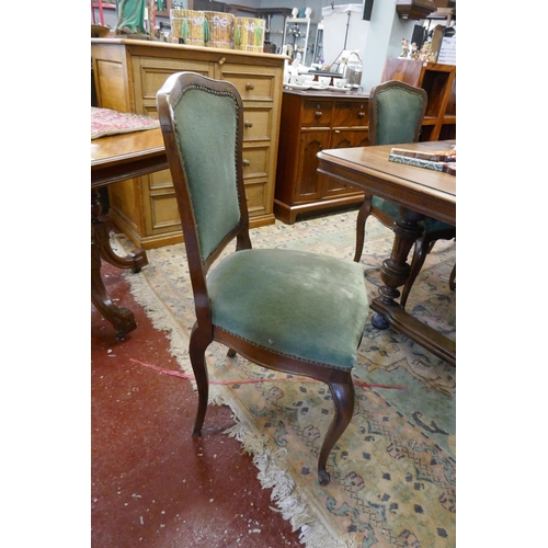 253 - Set of 6 antique upholstered dining chairs