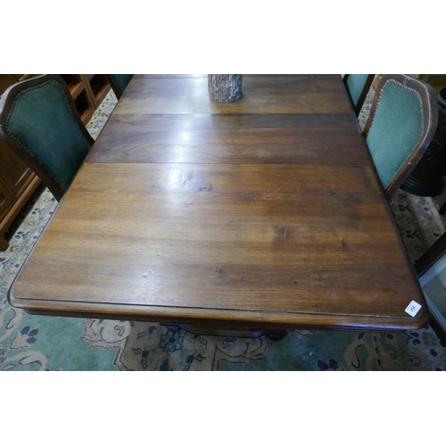 254 - Antique French walnut extending table with 3 leaves - Approx size fully extended L: 214cm W: 105cm H... 