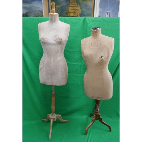 269 - 2 vintage mannequins on stands