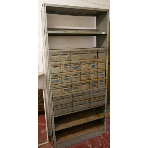 271 - Metal drawer unit - Approx W: 92cm D: 31cm H: 204cm