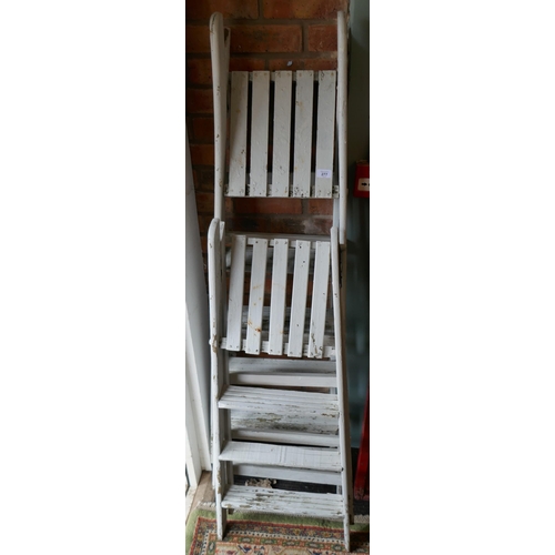 277 - 2 vintage wooden step ladders