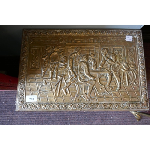 281 - Brass coal box