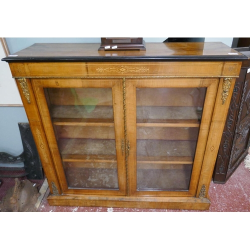 296 - Inlaid walnut peer cabinet with ormolu mounts - Approx W: 107cm D: 32cm H: 99cm