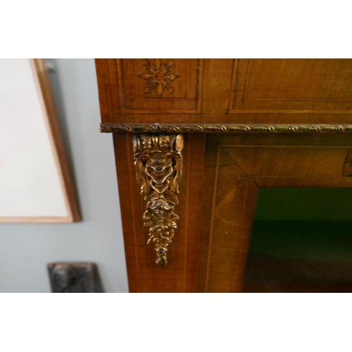 296 - Inlaid walnut peer cabinet with ormolu mounts - Approx W: 107cm D: 32cm H: 99cm