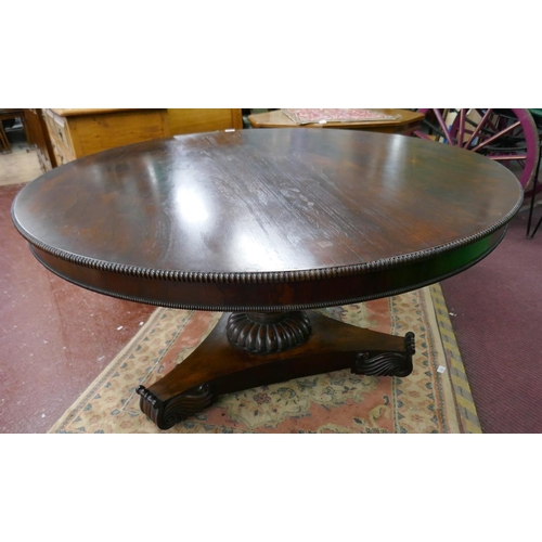 297 - Fine Regency rosewood breakfast table - Approx diameter: 132cm