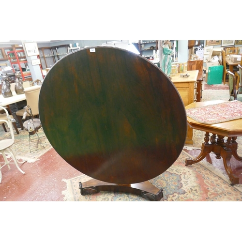 297 - Fine Regency rosewood breakfast table - Approx diameter: 132cm