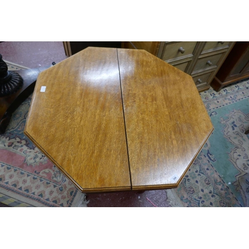 298 - Edwardian octagonal oak table