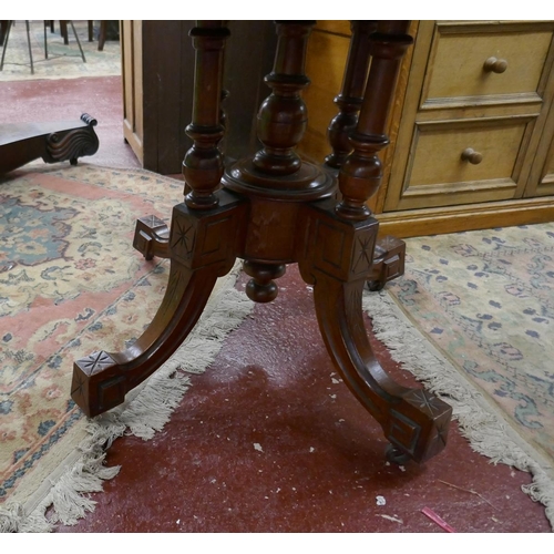 298 - Edwardian octagonal oak table