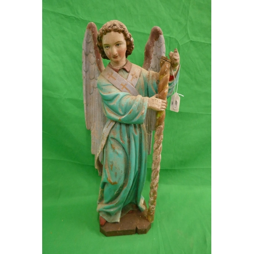 300 - Plaster statue of a angel - Approx height: 59cm