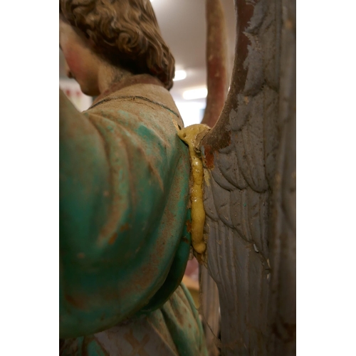 300 - Plaster statue of a angel - Approx height: 59cm