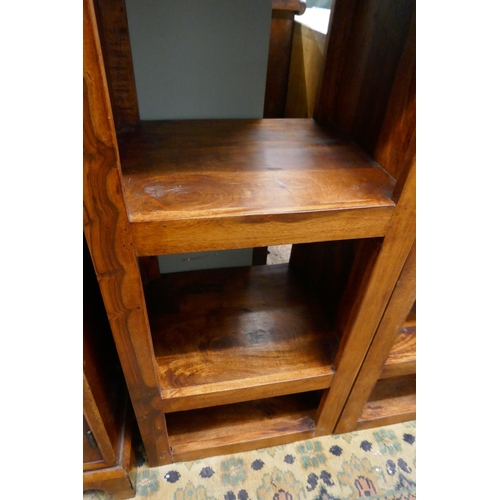 310 - Pair of hardwood shelf units - Approx W: 43cm D: 33cm H: 104cm