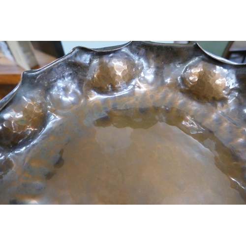 314 - Hand beaten copper dish