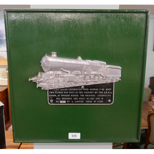 315 - L/E wall plaque - Locamotive King George V