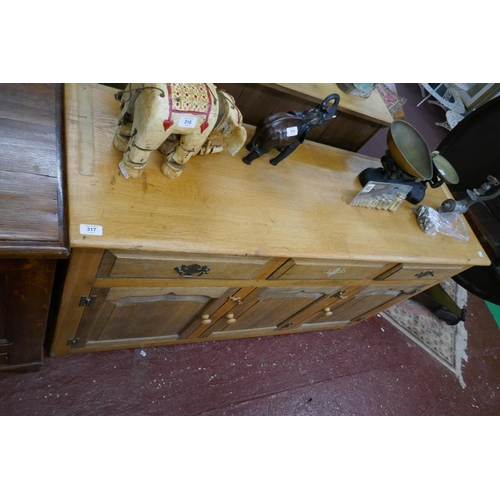 317 - Oak dresser base - Approx W: 153cm D: 45cm H: 84cm