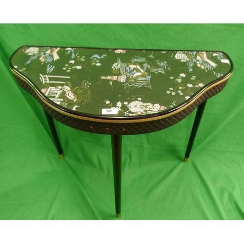 320 - Oriental retro demi lune table