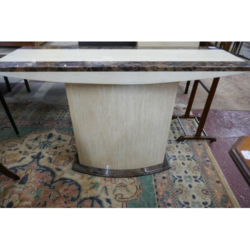 321 - Marble effect dining table with console table - Approx L: 180cm W: 100cm H: 75cm