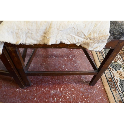 327 - Pair of interesting early marquetry inlaid side chairs