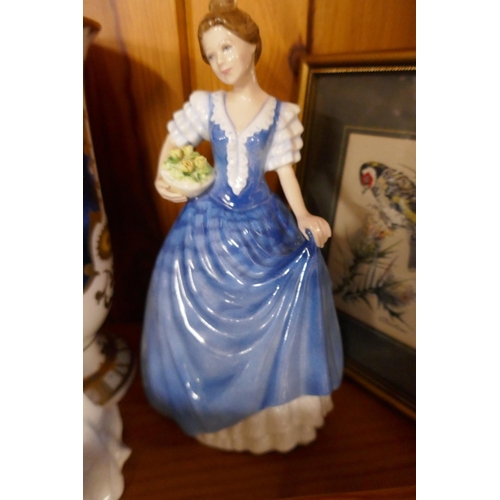 335 - Collectables to include Royal Worcester, Royal Doulton & bird silks