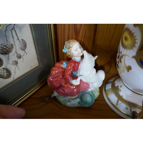 335 - Collectables to include Royal Worcester, Royal Doulton & bird silks