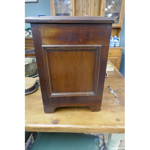 340 - Antique mahogany coal box