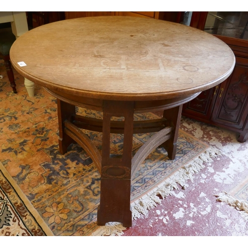 342 - Unusual Arts and Crafts circular table