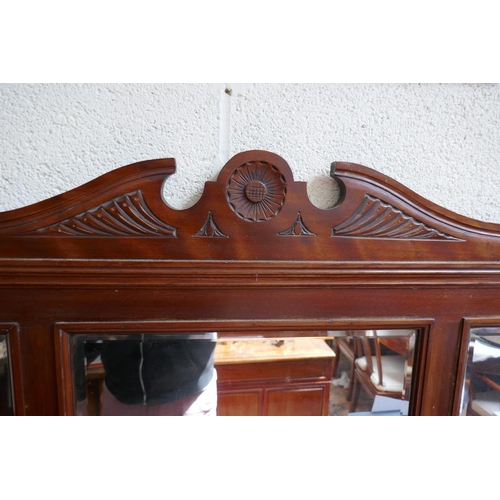 345 - Mahogany mirror-back sideboard - Approx W: 119cm D: 43cm H: 167cm